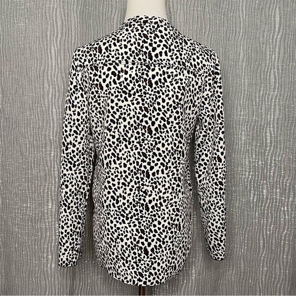 Zara Snow Leopard split neck top - Picture 2 of 7